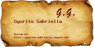 Gyurits Gabriella névjegykártya